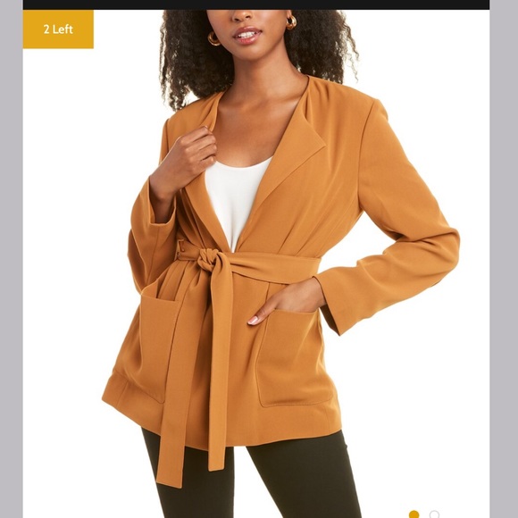 ST. JOHN COLLECTION Draped Twill Wrap Jacket - Picture 2 of 7